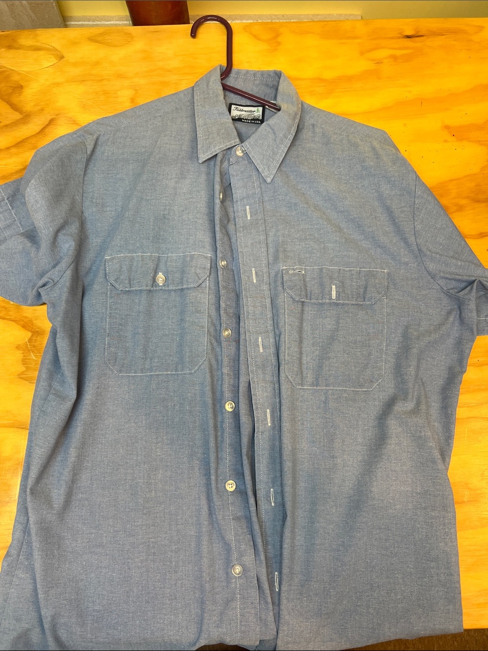 Timberland Classic Light Blue Short-Sleeve Button-Down Shirt